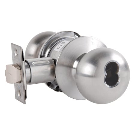 Arrow Lock Grade 2 Double Cylinder Communicating Cylindrical Lock, Tudor Knob, SFIC Less Core, Satin Chrome Fin MK31-TA-26D-IC